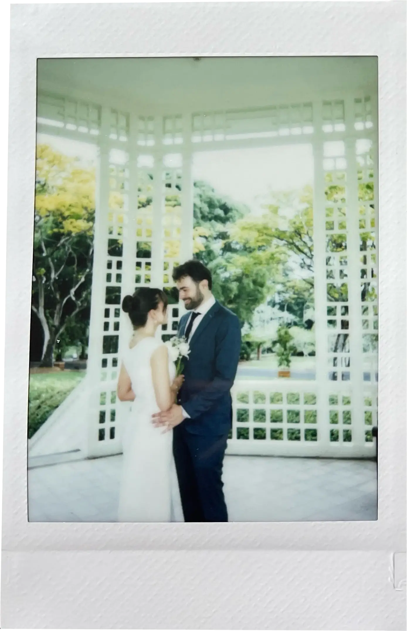 Raquel and Joel in the gazebo